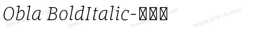 Obla BoldItalic字体转换